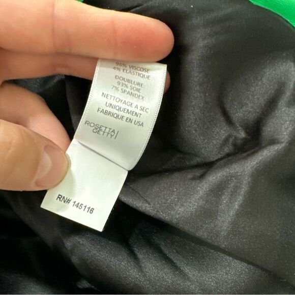 Rosetta Getty Women's Peak-lapel Two-Button Stretch-cady Jacket Size 4 Green - Picture 8 of 13